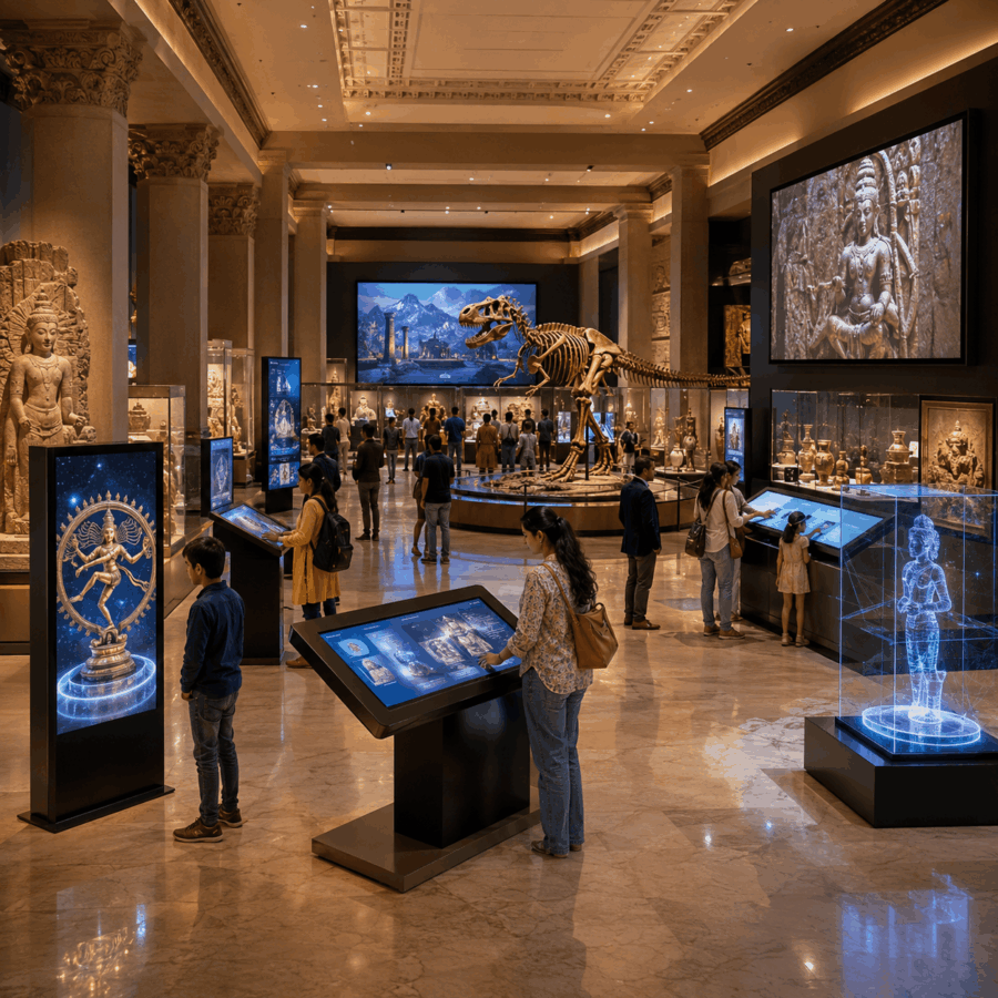 Museum based display kiosks