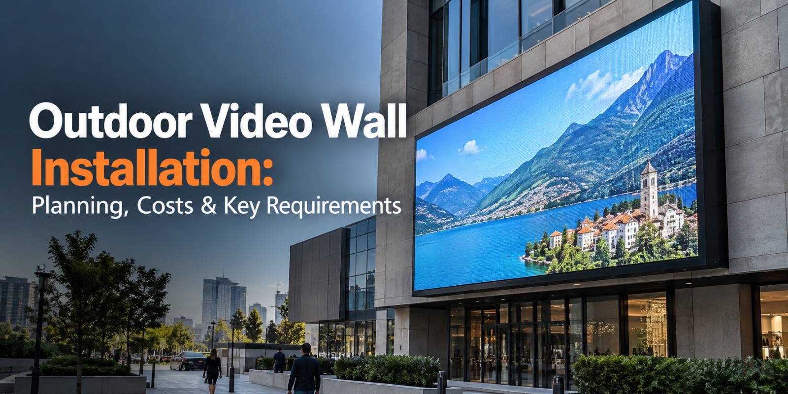 Outdoor video wall installation at a commercial venue in India Outdoor video wall installation at a commercial venue in India